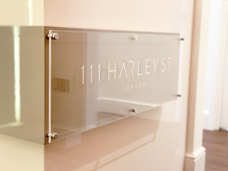 111 Harley Street sign