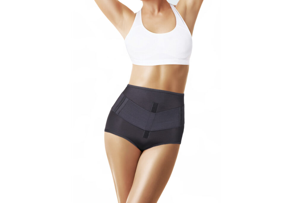 Postnatal Bandage. Medical Compression underwear. Orthopedic bandage underpants for lowering of the pelvic organs.