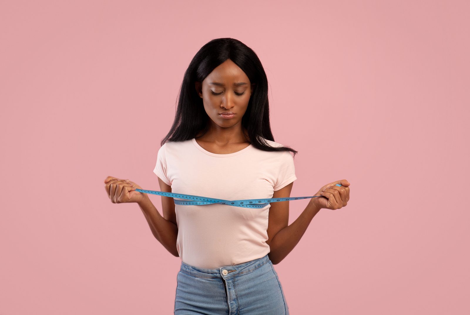 Complementing Breast Surgeries lady with measure