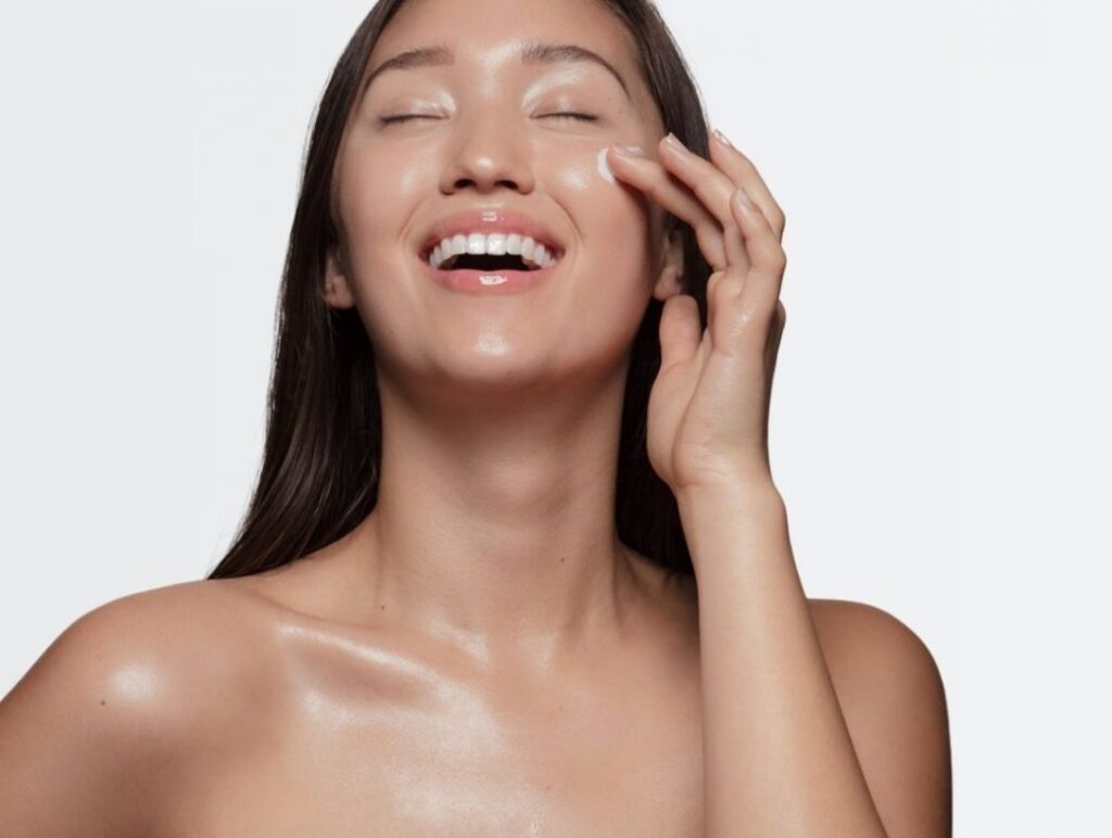 Woman with radiant healthy skin