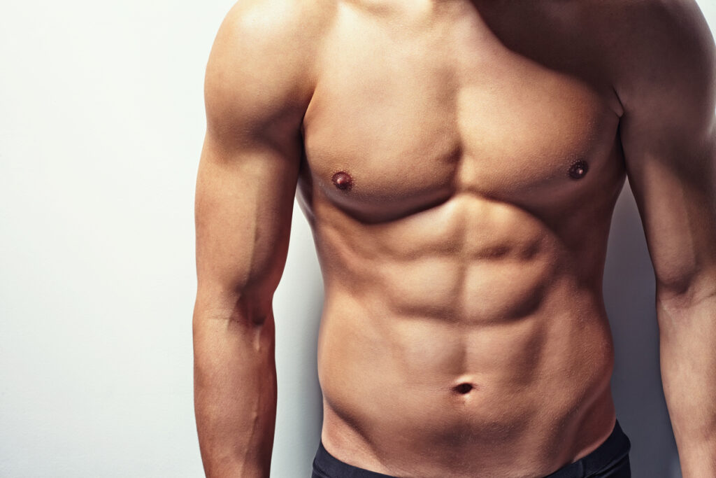 Muscular torso of young man