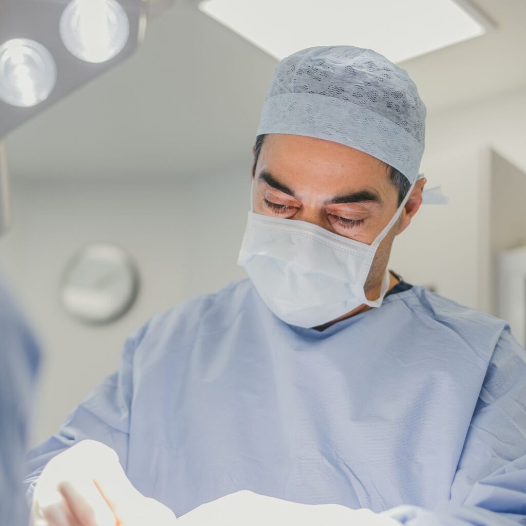 Dr Yannis Alexandrides performing surgery