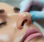 an image of a woman preparing for a surgical nose job for an article on why celebrities get rhinoplasties