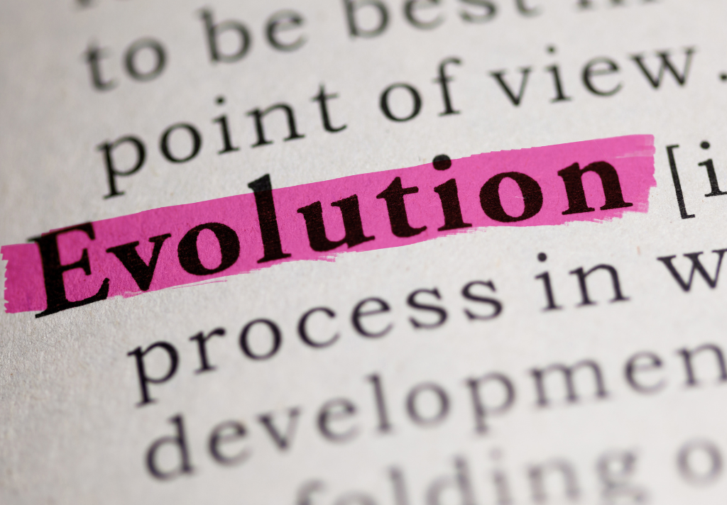 Evolution highlighted in dictionary