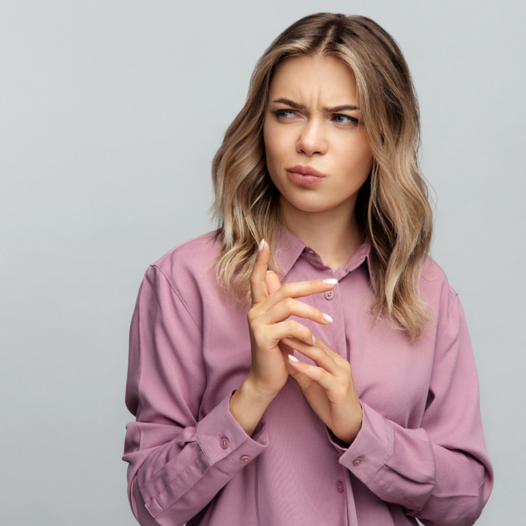 Suspicious woman questioning CSR claims